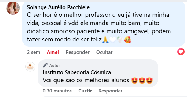Depoimento de aluno