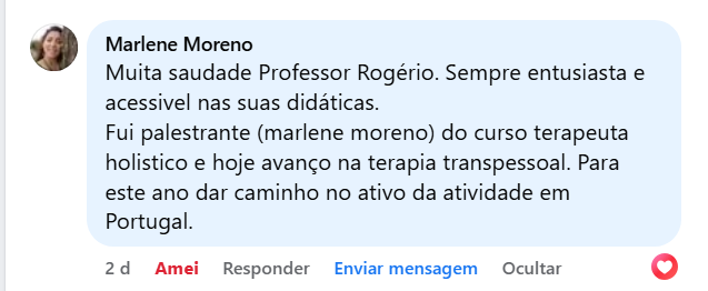 Depoimento de aluno
