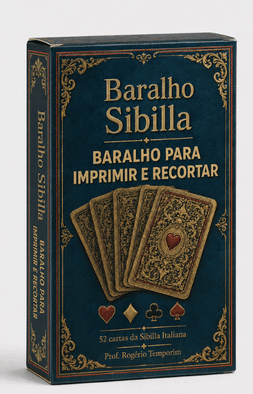 Baralho da Sibilla Italiana para imprimir e recortar